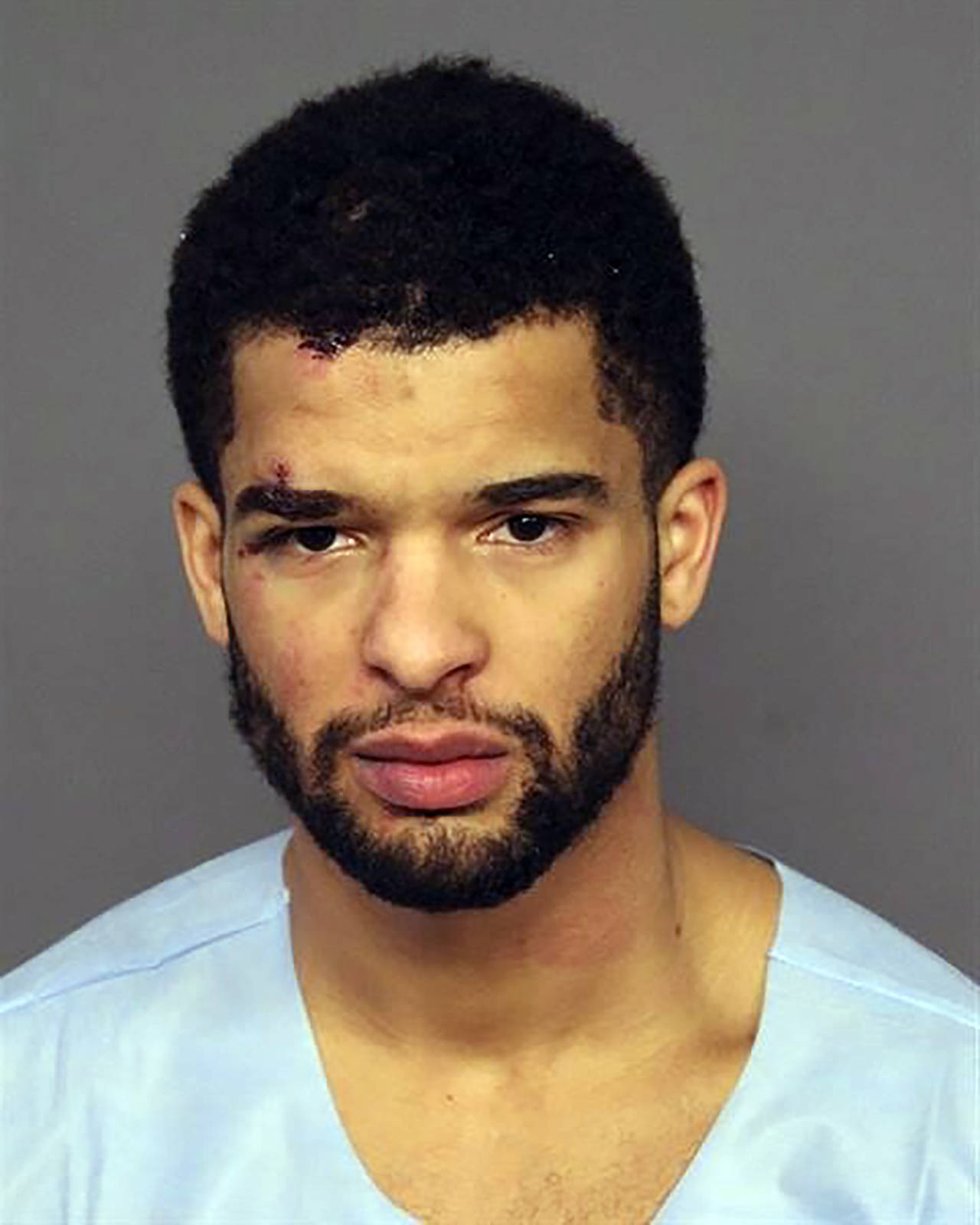This undated booking photo provided by the Denver Police Department shows Coban Porter. Police say ...