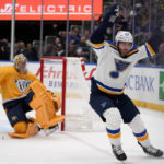 Thomas, Saad spark Blues in 5-2 win over Predators