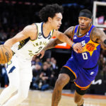 Okogie, Bridges lead short-handed Suns past Pacers 112-107