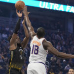 Bridges leads undermanned Suns past Curry, Warriors 125-113