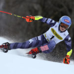 Shiffrin leads 1st run, set to match Vonn's World Cup record