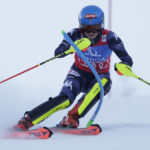 US skier Shiffrin leads slalom in pursuit of record 86th win