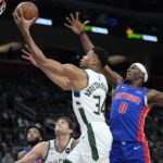 Antetokounmpo scores 29 in return, Bucks top Pistons 150-130