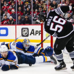 Binnington makes 36 saves, Blues edge Devils 5-3