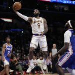 LeBron hits 38K, but Embiid leads 76ers past Lakers 113-112