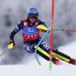 US skier Shiffrin leads slalom in pursuit of record 86th win