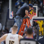 Big dunk leaves rim crooked, delays Celtics-Nuggets game