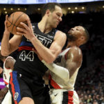 Grant scores 36, Blazers rout Pistons in Payton's debut