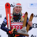 Shiffrin wins slalom, moves within 1 win of World Cup record