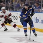 Binnington makes 31 saves, Blues hold off Senators 2-1