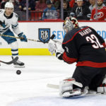 Martin Necas leads Hurricanes past Sharks 5-4 in overtime