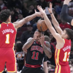 DeRozan scores 26 in 1,000th game, Bulls beat Hawks 111-100