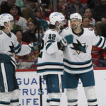 Karlsson gets franchise record as Sharks beat Blackhawks 5-2