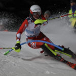 Shiffrin trails Vlhova in 1st slalom run of record attempt