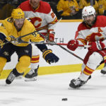 Saros makes 38 saves, leads Predators over Flames 2-1