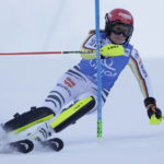 US skier Shiffrin leads slalom in pursuit of record 86th win