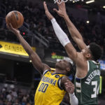 Antetokounmpo scores 41 points, Bucks beat Pacers 141-131