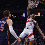 Raptors recover after Barrett tying slam, edge Knicks in OT