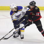 Stutzle, Tkachuk power Senators to 7-2 win over Blues