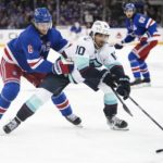 Tarasenko scores in debut, Rangers beat Kraken 6-3