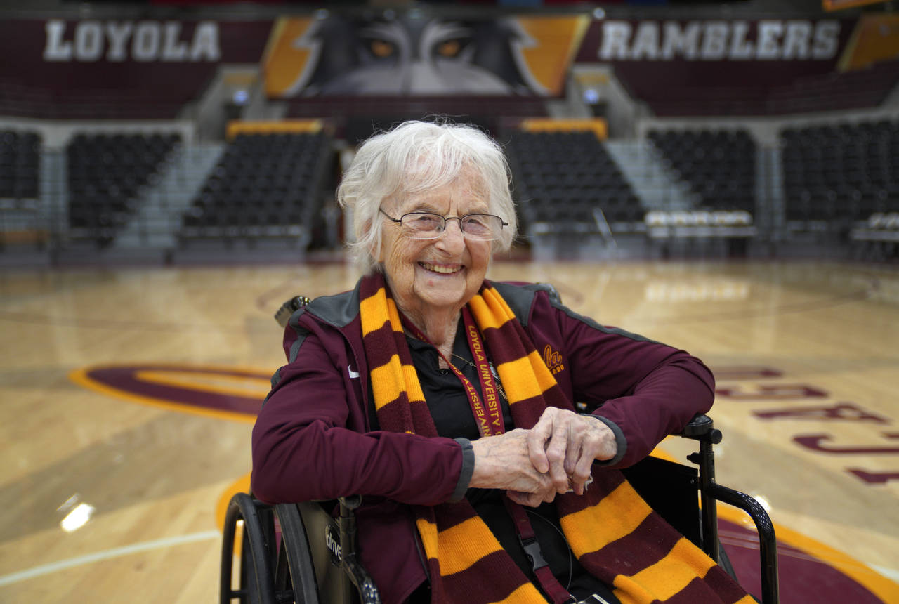 Sister Jean Dolores Schmidt, the Loyola University men's basketball chaplain and school celebrity, ...