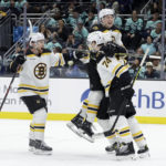 DeBrusk scores late in 3rd period, Bruins edge Kraken 6-5
