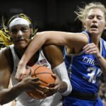 Behind Ducharme, No. 6 UConn rallies past Creighton 62-60