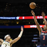 Sharp-shooting Wizards score 80 in half, rout Pacers 127-113