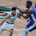 Celtics lose Jaylen Brown, hold on to beat Sixers 106-99