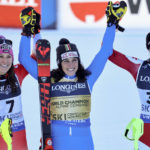 Brignone wins worlds combined race after Shiffrin straddles