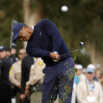 Tiger opens with 69 at Riviera, trails Homa, Mitchell by 5