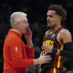 Hawks pull away in 1st half, rout Cavaliers 136-119