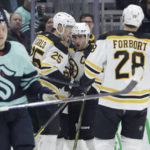 DeBrusk scores late in 3rd period, Bruins edge Kraken 6-5