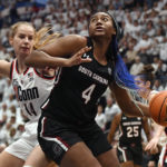 No. 1 South Carolina tops fifth-ranked UConn 81-77
