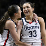 Behind Ducharme, No. 6 UConn rallies past Creighton 62-60