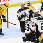 Crouse scores 2 goals as Coyotes rally, beat Predators 4-2