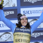 Brignone wins worlds combined race after Shiffrin straddles
