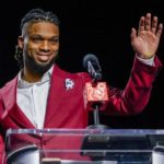 Hamlin appears during Super Bowl event to receive award