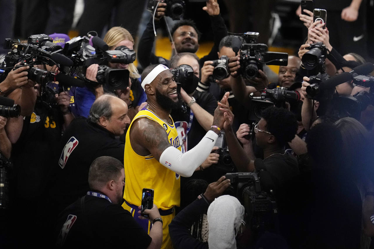 LeBron James makes NBA history on a star-filled night in LA