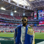 Hamlin makes appearance on field at Super Bowl