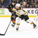 Bruins goaltender Linus Ullmark scores into empty net
