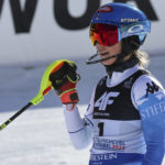 American skier Shiffrin leads in 1st run of slalom at worlds