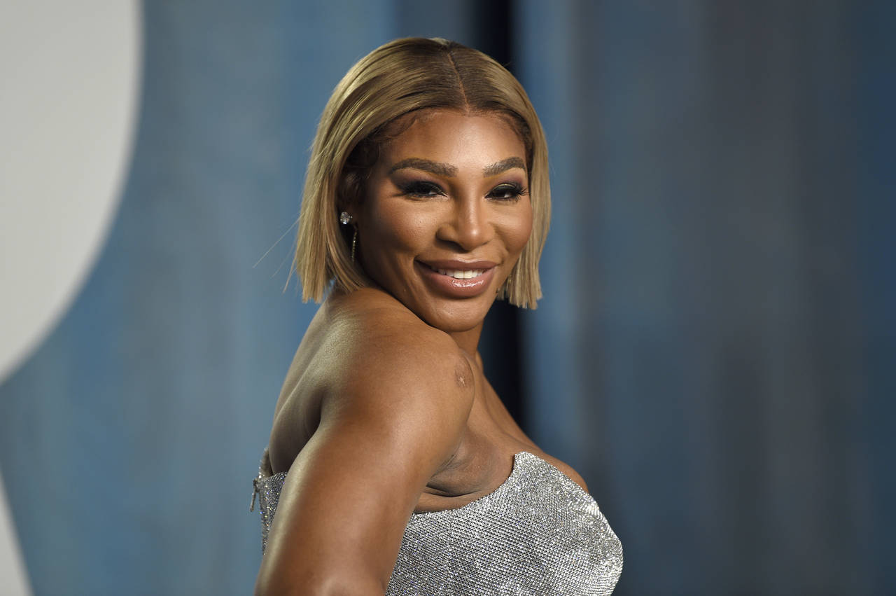 FILE - Serena Williams arrives at the Vanity Fair Oscar Party in Beverly Hills, Calif., on March 27...