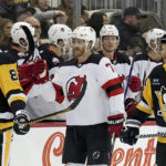 Nico Hischier leads Devils past weary Penguins, 5-2