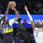 Ingram scores 34 as Pelicans hold off Thunder, 103-100