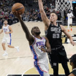 Embiid's double-double keys 76ers as Spurs drop 8th straight