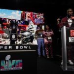 Hamlin appears during Super Bowl event to receive award