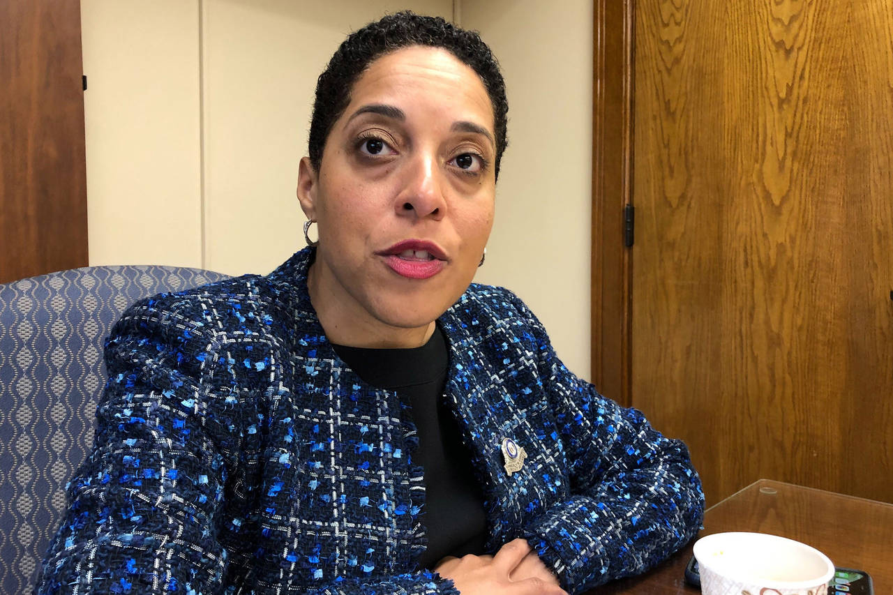 FILE - In a, Jan. 13, 2020 file photo, St. Louis Circuit Attorney Kim Gardner speaks in St. Louis. ...