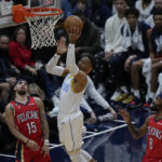 James closes in on NBA record, Lakers falls to Pelicans
