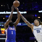 Harden, Embiid, Harris rally 76ers past Grizzlies 110-105